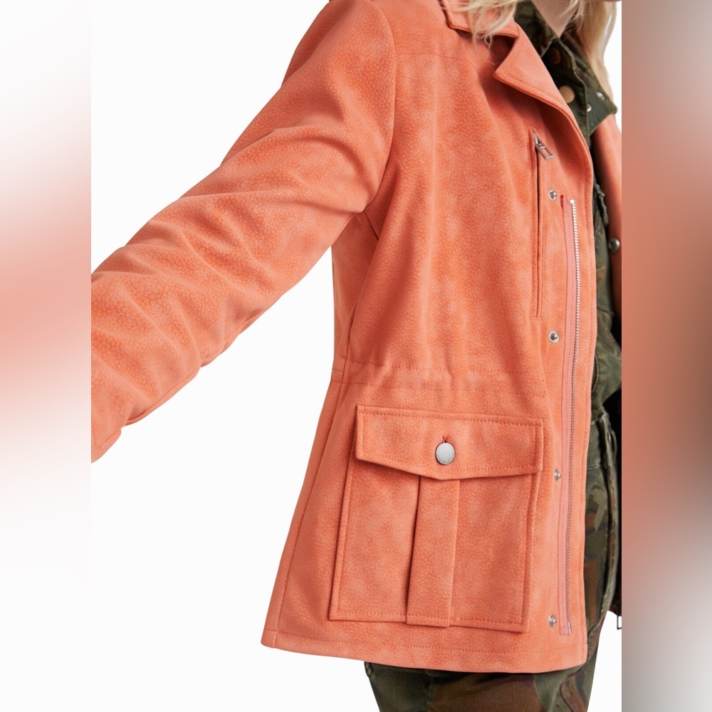 NWT DESIGUAL STRAIGHT MULTI-POCKET JACKET. Size XL (runs small / fits a M/L) - Picture 5 of 8